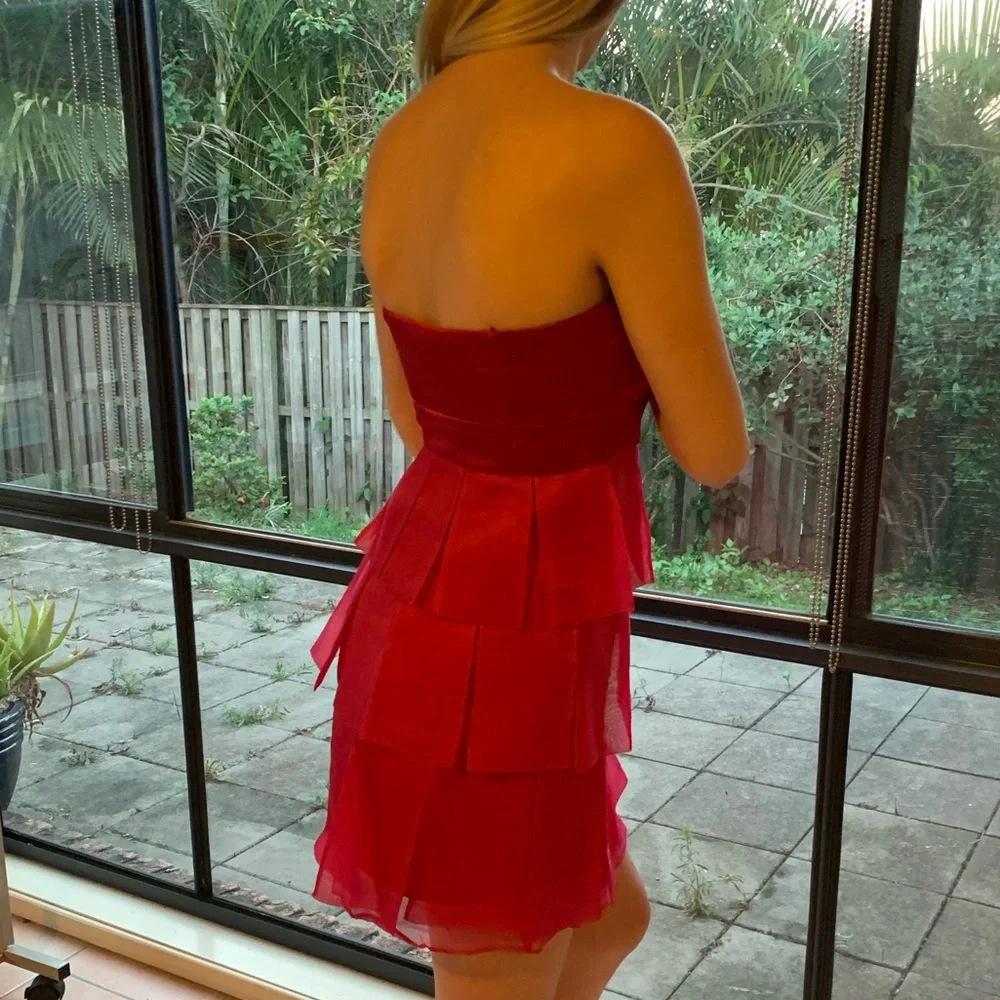 Hot Pink Party Cocktail Dress - Picture 2 of 4